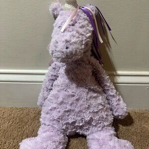 Jellycat Unicorn Sofia Purple Lavender Lilac Ribbon Mane Stuffed Plush 16"